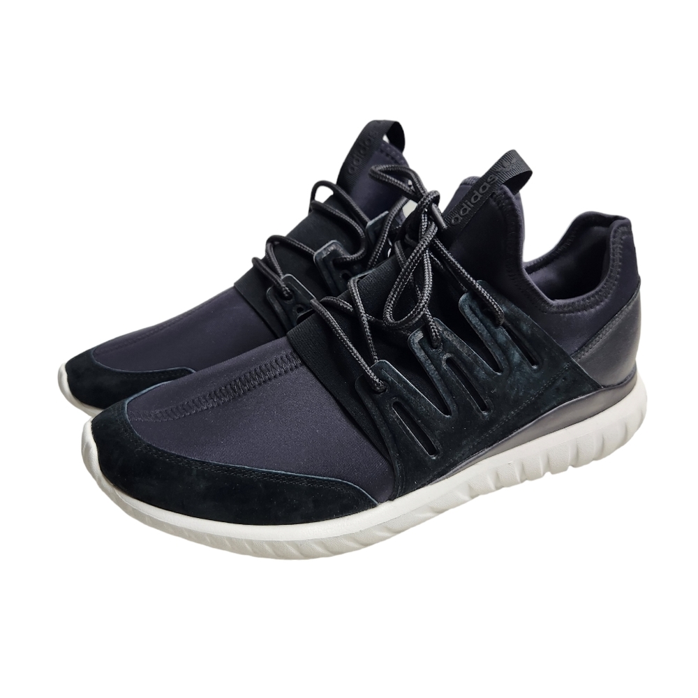 Adidas Men Tubular Radial Black Core Black Crystal White Size 12 